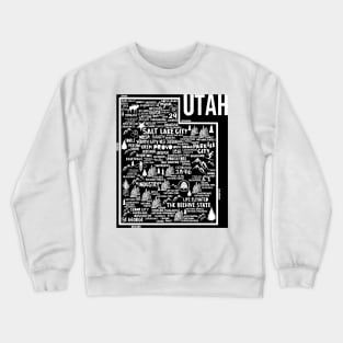 Utah Map Crewneck Sweatshirt